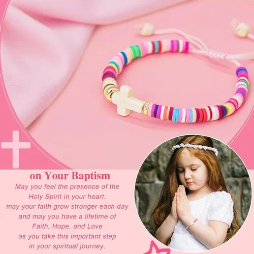 Miniatura 62 de Regalos navideños para niños, niñas adolescentes, mujeres, linda pulsera de cruz para niñas, regalos de Navidad cristianos para mujeres, ideas