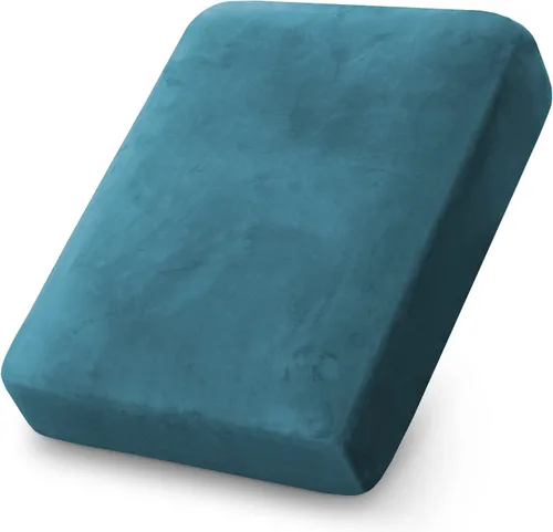 Miniatura 51 de PrinceDeco Funda marrón para muebles, 2 fundas de cojín elásticas de terciopelo para cojines individuales, aptas para mascotas, se mantiene en su