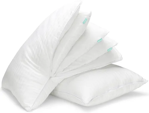 EverSnug Juego de 2 almohadas de lujo de capa ajustable para dormir de lado, delanteros y traseros, almohadas refrescantes de hotel con 3 capas,