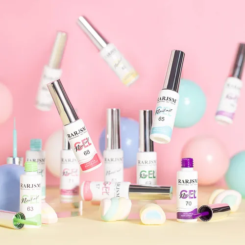 Miniatura 2 de RARJSM Arte de uñas en gel con líneas, conjunto de pintura de gel de colección de algodón de azúcar, pintura con alambre y dibujo de gel para diseño