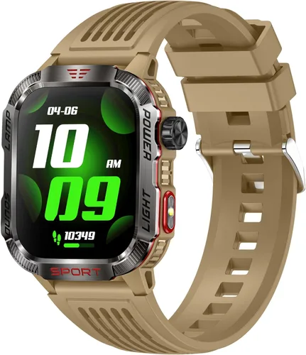 Miniatura 10 de Reloj inteligente para hombre, deportes al aire libre, impermeable, brújula con respuesta/hacer llamadas, reloj de fitness, oxígeno en sangre