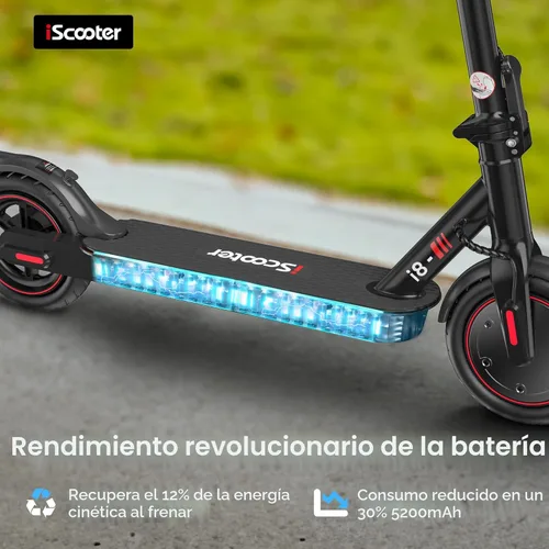 Miniatura 6 de iScooter - Scooter eléctrico con autonomía de 23/18/12 millas, velocidad máxima de 22/19/18 mph, con control de crucero y sistema de doble freno