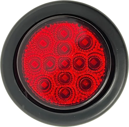 Miniatura 2 de All Star Truck Parts 10 unidades de luz LED redonda de 2 pulgadas con espacio para marcador lateral [13 LED]