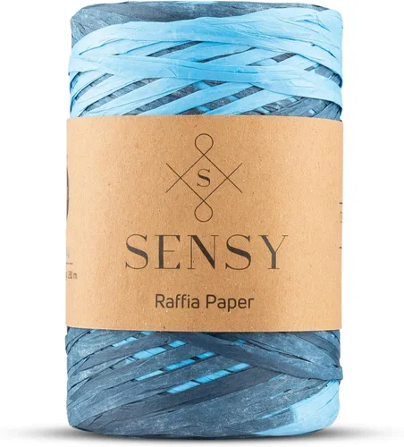 Miniatura 32 de Sensy Premium - Papel de rafia, 438 yardas, cinta de papel (verde)