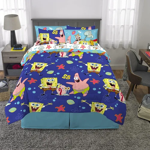 Miniatura 287 de Franco - Juego de edredón y sábanas supersuaves con funda, para niños, 7 piezas, tamaño matrimonial, Five Nights At Freddy's Cinco noches en Freddy's