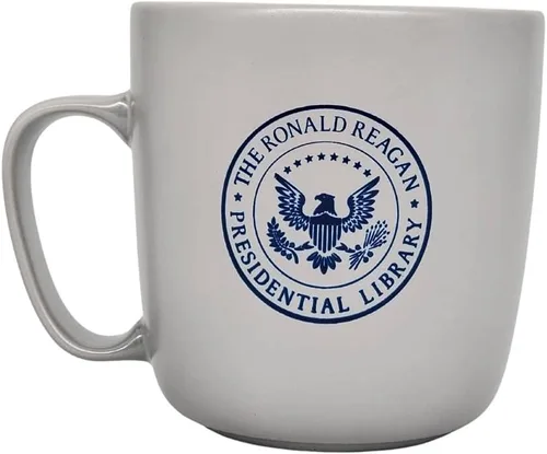 Miniatura 2 de Reagan Bush '84 taza de café por Reagan Library - 18 onzas., 4 pulgadas de alto, 3 pulgadas de diámetro, cerámica, brillante en plata