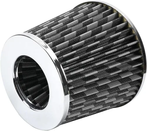 Miniatura 12 de Negro 3" 76mm Filtro de Aire de Alta Flujo con Pinza de Entrada de Aire Frío Limpiador Cono de Reemplazo Filtro de Aire Seco