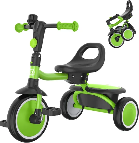 Miniatura 13 de besrey Triciclo para niños pequeños con campana, triciclo para niños de 18 meses a 5 años, triciclo para niños, bicicleta para niños de 1.5 a 5