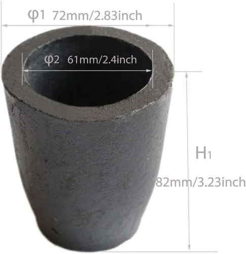 Miniatura 2 de 2.2 lbs Arcilla Crisol Crisol Fundición Taza Horno Antorcha Fundición Fundición Refinación Oro Plata Cobre Latón Aluminio Plomo Zinc y Aleaciones