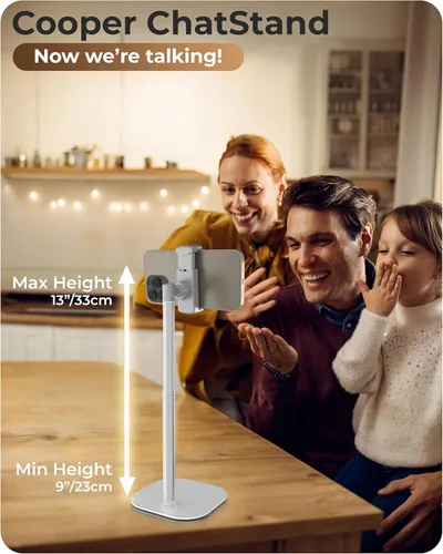 Miniatura 2 de COOPER ChatStand, soporte ajustable para teléfono celular para escritorio, soporte de teléfono para grabación, soporte de iPhone para filmación, B