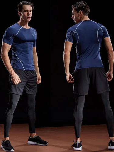 Miniatura 3 de NELEUS Camisetas de compresión para hombre
