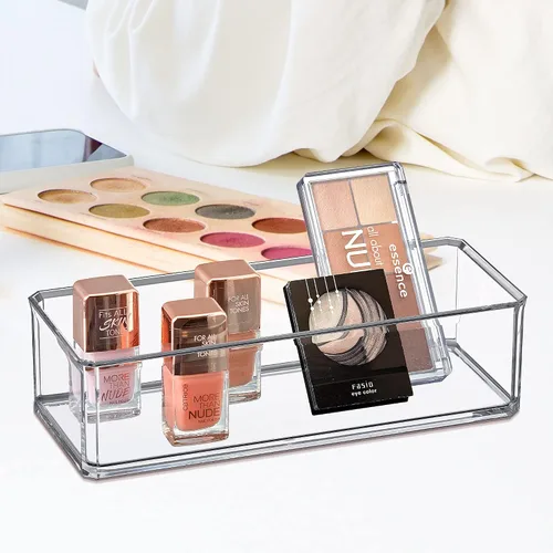 Miniatura 3 de Amazing Abby - Glamour - Organizador de maquillaje acrílico con 1 compartimento, soporte de lápiz labial de plástico transparente, solución perfecta