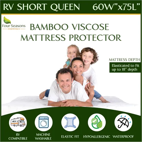 Miniatura 42 de Protector de colchón impermeable tamaño individual - Estilo sábana ajustable - Cubierta hipoalergénica de calidad premium que protege contra