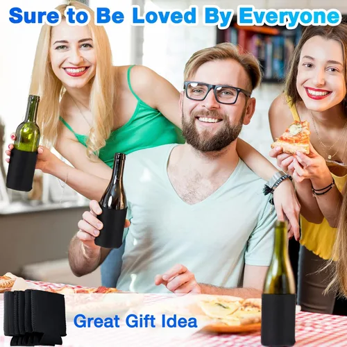 Miniatura 7 de CHENGU Paquete de 60 fundas para enfriar latas de neopreno en blanco, fundas aislantes de bebidas, plegables para fiestas, eventos o bodas