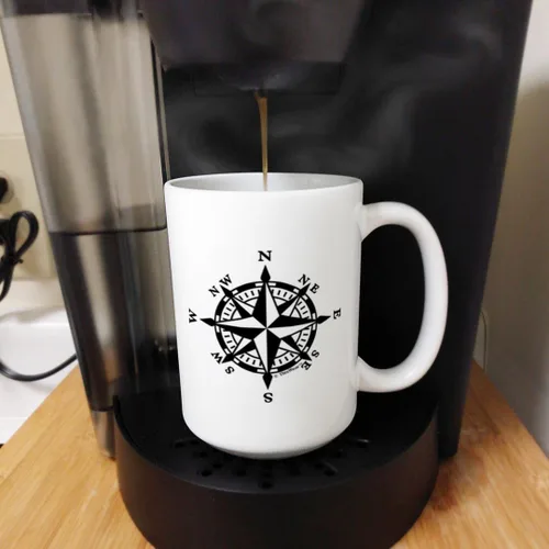 Miniatura 5 de Regalos de crucero, brújula náutica, brújula de senderismo, taza de café, regalos de aventura, regalo de viajeros, regalo al aire libre, taza