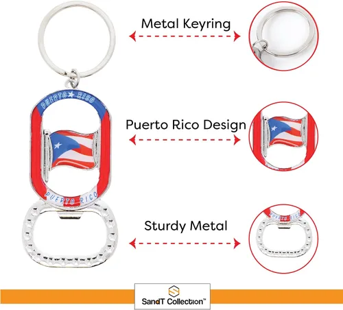 Miniatura 4 de Porto Rico - Llavero abridor de botellas - Set de 3 - Bandera