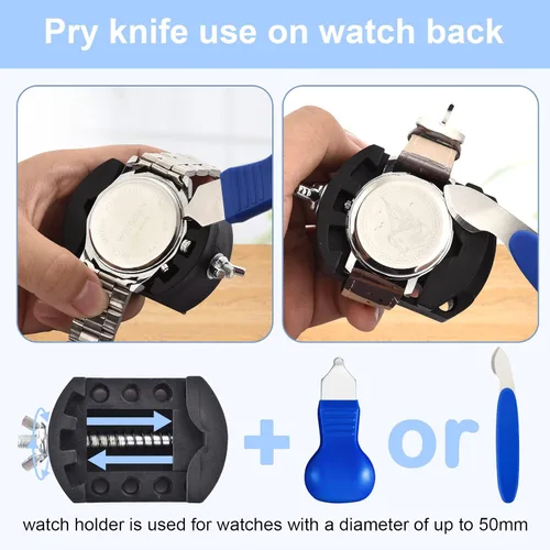 Miniatura 4 de EasyTime Kit de reparación de reloj kit de herramientas de repuesto de batería de reloj profesional, adecuado para la extracción de la parte trasera
