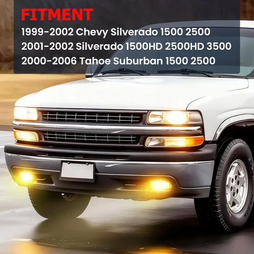 Miniatura 2 de Luces antiniebla compatibles con Chevy Silverado 1500 2500/2001 2002 Silverado 1500HD 2500HD 2500HD 3500/2000-2006 Tahoe Suburban 1500 2500