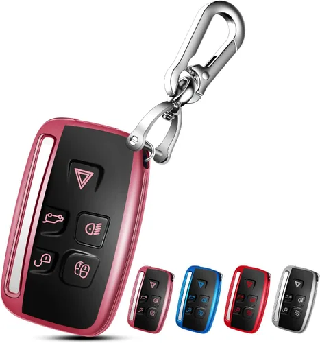 Miniatura 9 de QBUC Funda para llavero LAND ROVER con llavero para Range Rover Evoque Sport Velar Land Rover Discovery Jaguar F-Pace F-Type XE XEL XF XFL XJ Azul
