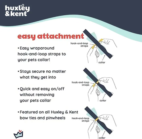 Miniatura 3 de Huxley & Kent Corbatín para mascotas para perros y gatos - Accesorio de collar ajustable de gancho y velcro de primavera y Pascua - Lindo y cómodo