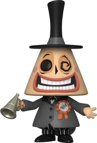 Miniatura 6 de POP Disney The Nightmare Before Christmas Mayor con megáfono Funko POP figura de vinilo con funda protectora compatible POP Box, multicolor, 3.75