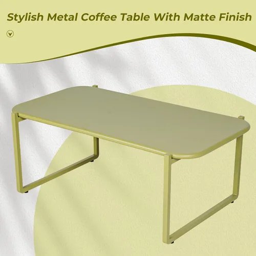Miniatura 4 de Grand patio Juego de muebles de exterior de 4 piezas, muebles modernos de patio con cojines suaves, pequeño sofá de metal con mesa de café, juego
