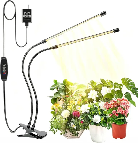 bseah Luz de cultivo de plantas para plantas de interior, luz de crecimiento interior de espectro completo, 3 modos y 10 niveles regulables,