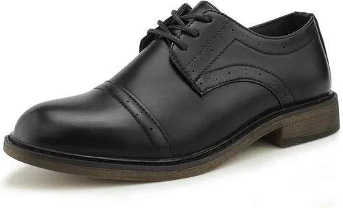 Miniatura 5 de Hawkwell Zapatos de vestir para niños con punta de ala clásicos y formales (niños pequeñosniños grandesjóvenes), 0 Little Kid