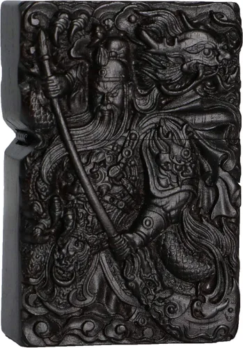Miniatura 36 de Caja de carcasa de madera de ébano negro natural tallada para módulo Zippo (Serpiente Cobra)