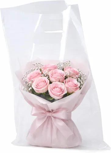 Miniatura 7 de Infinite Pack 100 bolsas de plástico transparentes con asas de 12"x15" 1.25Mil de espesor, bolsas brillantes de venta al por menor y de compras