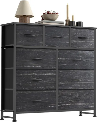 Miniatura 24 de Sweetcrispy Cómoda de 7 cajones con cubos de tela, torre organizadora de almacenamiento de tela para dormitorio, armario, pasillo, entrada, cómoda