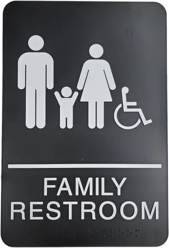Miniatura 8 de Hecho en EE.UU. - Letreros de Baños para Hombres y Mujeres Compatibles con ADA, Señales de Puertas de Baño para Oficinas, Negocios y Restaurantes