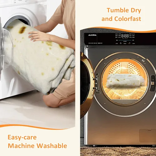 Miniatura 8 de HDFK Manta de Tortilla Tamaño Adulto Beige Amarillo de Doble Cara Throw Taco Mantas de Comida Realista Ligeras de Franela de Forro Polar Elefante