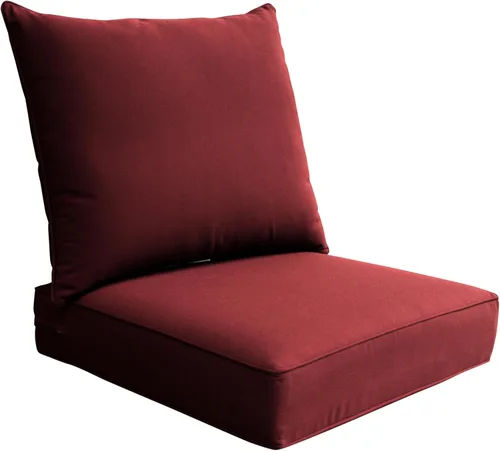 Miniatura 10 de Cojín para muebles de exterior, cojines para silla de asiento profundo, asiento de espuma, tela Sunbrella 24 x 24 pulgadas, lona carbón Lona
