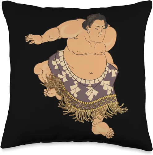 Japonés Sumo Wrestler Japón Vintage Sumo Art Wrestler Sudadera I Love Japonés Sumo Wrestling Throw Pillow, 15.7 x 15.7 in, Multicolor