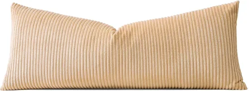 Miniatura 192 de Artscope Fundas de Almohada de Pana a Rayas Acogedoras Súper Suaves Decorativas Cuadradas Fundas de Cojín para Sofá Sillón Dormitorio Decoración