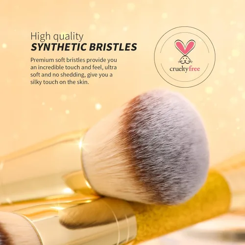Miniatura 4 de DUcare Brochas de maquillaje Cepillo corrector de doble punta para base de polvo