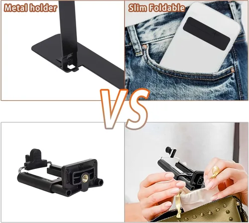Miniatura 4 de KALIONE 3 soportes invisibles ultrafinos para teléfono, soporte ajustable vertical y horizontal para teléfono, compatible con cualquier teléfono