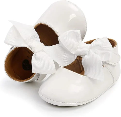 Miniatura 5 de Baby Girls Mary Jane Flats Shoes Moccasins Rubber Non-Slip Soft Sole Toddler Princess Dress Shoes