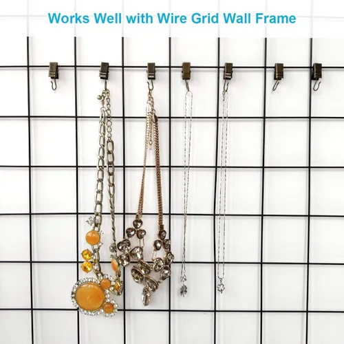 Miniatura 4 de Coideal Pequeños Ganchos para Cortinas de Bronce, 100 Piezas de Ganchos de Latón Metálico para Colgar Luces de Fiesta, Accesorios para Decoración