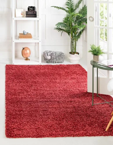 Miniatura 100 de Unique Loom Davos Shag Collection - Alfombra de área, color liso (4 pies 1 pulgada x 6 pies 1 pulgada, rectangular, color pimienta)