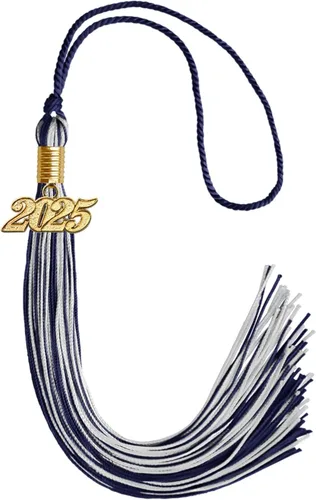 Miniatura 246 de Endea Graduation - Borla de doble color mixto con fecha dorada (negro/dorado antiguo, 2021)