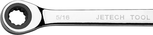 Miniatura 2 de Jetech Llave de trinquete de doble extremo de caja de 5/16" x 11/32", llave de trinquete SAE de 72 dientes, acero Cr-V forjado, resistente