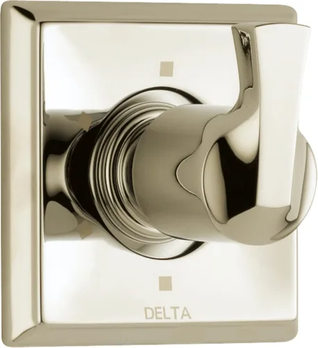 Delta Faucet T11951-PN Dryden - Desviador de 6 ajustes, níquel pulido, 4.50 x 4.50 x 2.19 pulgadas