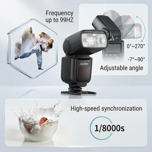 Miniatura 4 de Godox Flash TT600 - Flash Speedlite con Sistema de Disparador Integrado Compatible para Canon, Nikon, Pentax, Olympus, Fujifilm, Panasonic