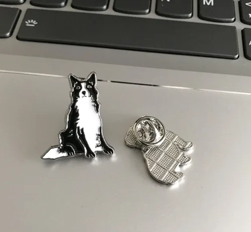 Miniatura 2 de Broche de perro carlino encantador para mascotas, broche de ramillete de metal, placa de identificación para perro, regalo de cumpleaños de Navidad