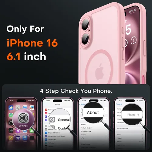 Miniatura 837 de TOCOL Funda para iPhone 11, compatible con Magsafe, protección completa de cámara, imanes integrados, protección contra caídas, funda translúcida