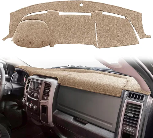 Miniatura 12 de Yiz Funda para Tablero Cubierta de Salpicadero Tapete de Ajuste Personalizado para Dodge Ram 1500 2002-2005, 2500/3500 2003-2005 (02-05 Beige) Y22