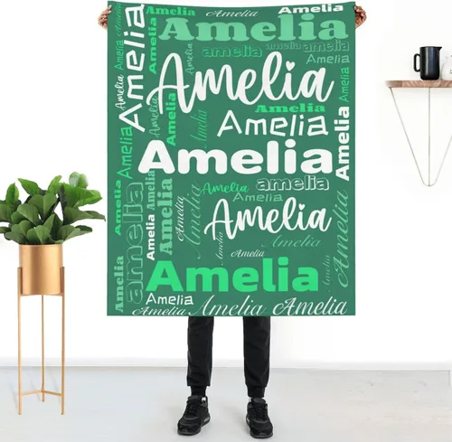 Miniatura 21 de Mantas personalizadas con nombre para niños, mantas de bebé personalizadas para niñas y niños con nombre, mantas de bebé personalizadas con nombre