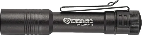 Miniatura 2 de Streamlight 66320 MacroStream USB - Linterna LED recargable de 500 lúmenes y 2000 candelas, compacta EDC con cable USB, color negro